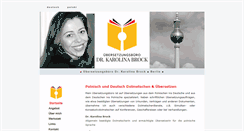Desktop Screenshot of karolina-brock.de